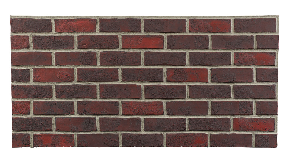 Rustic Brick Standard - Dark Red Gray Grout